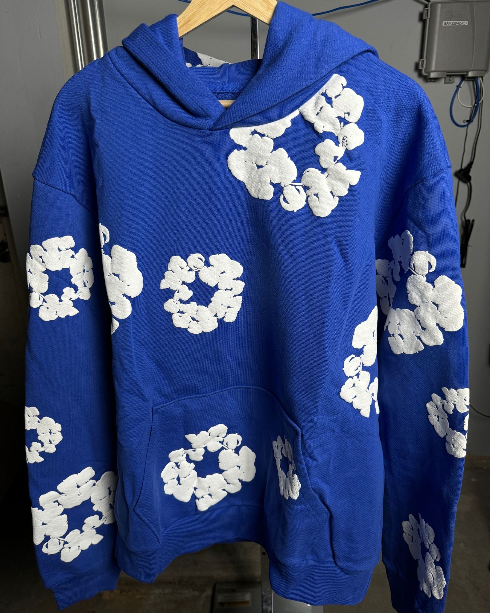 DENIM TEARS THE COTTON WREATH HOODIE BLUE